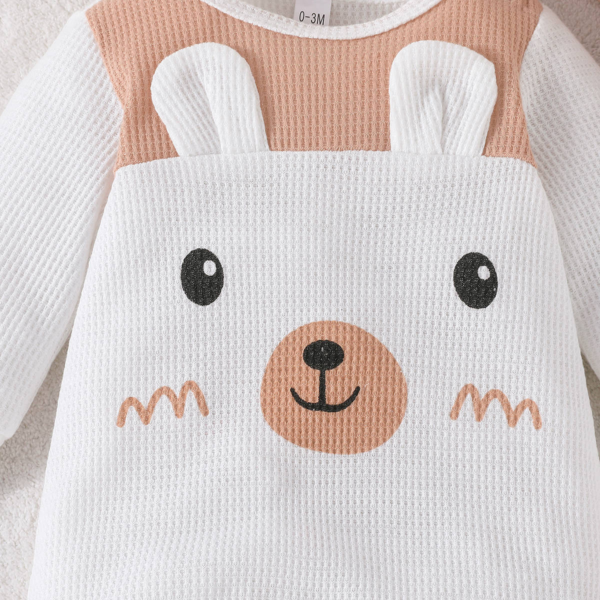 Leisure Baby Spring And Autumn Long Sleeve Onesie + Hat Cute Baby Bear Ha Clothing Crawl Suit Children's Wear