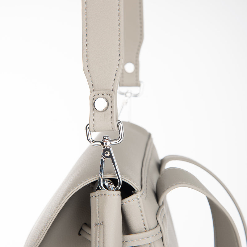 Vegan round-top drawstring backpack