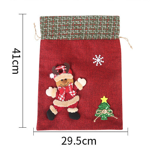 Christmas Gift Bag Christmas Decoration Large Closed Santa Backpack Children's Candy Bag Fu Bao Fu Bag