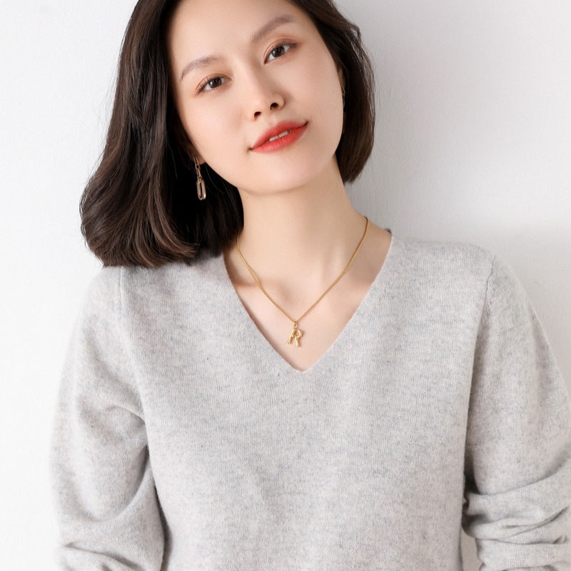 100% Pure Woolen Sweater Women Pile Collar In Autumn And Winter With Cashmere Sweater Western-Style Turtleneck Top Knitted Base