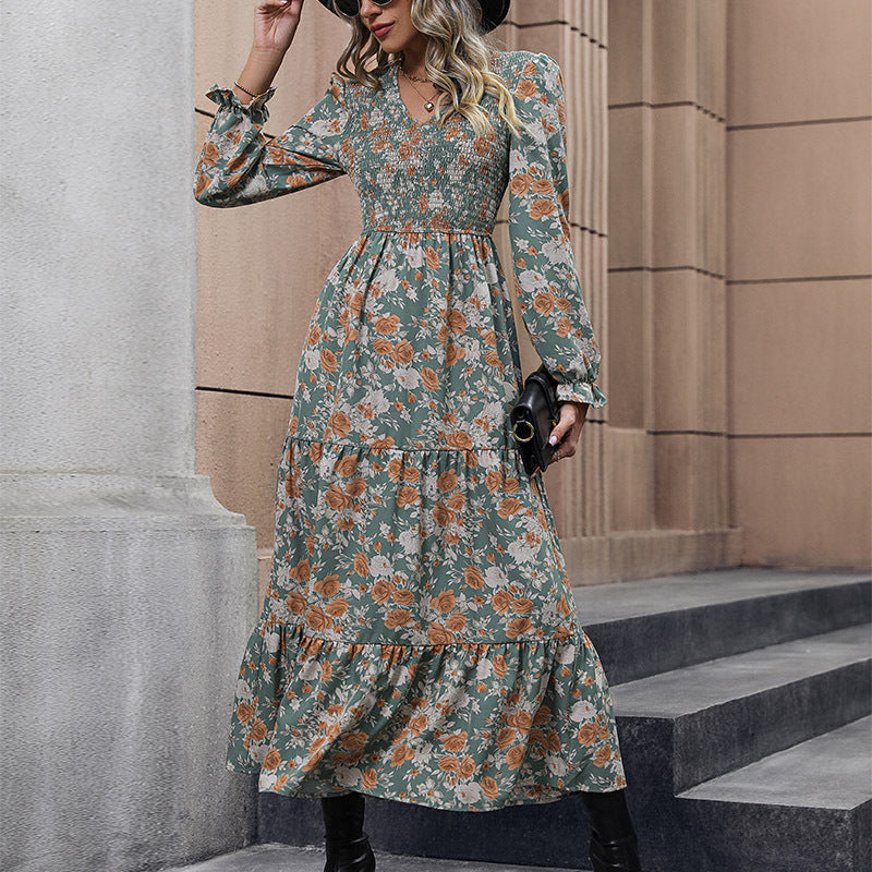 Autumn and Winter New Women's Dress Long Skirt Temperament