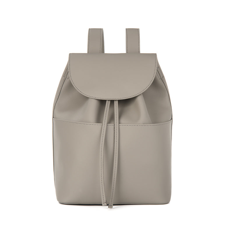 Vegan round-top drawstring backpack
