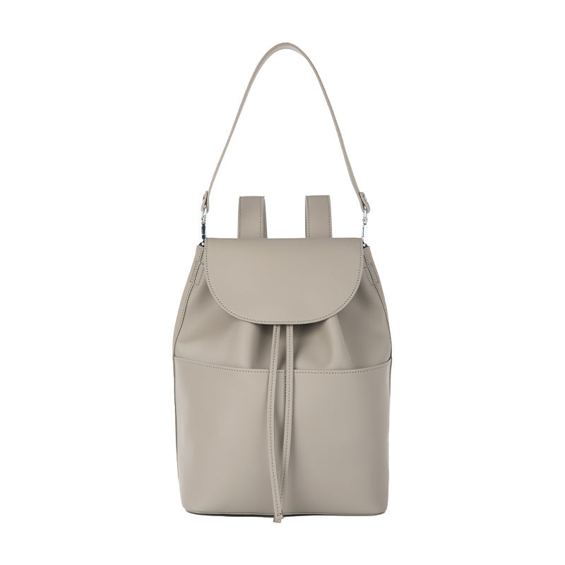 Vegan round-top drawstring backpack