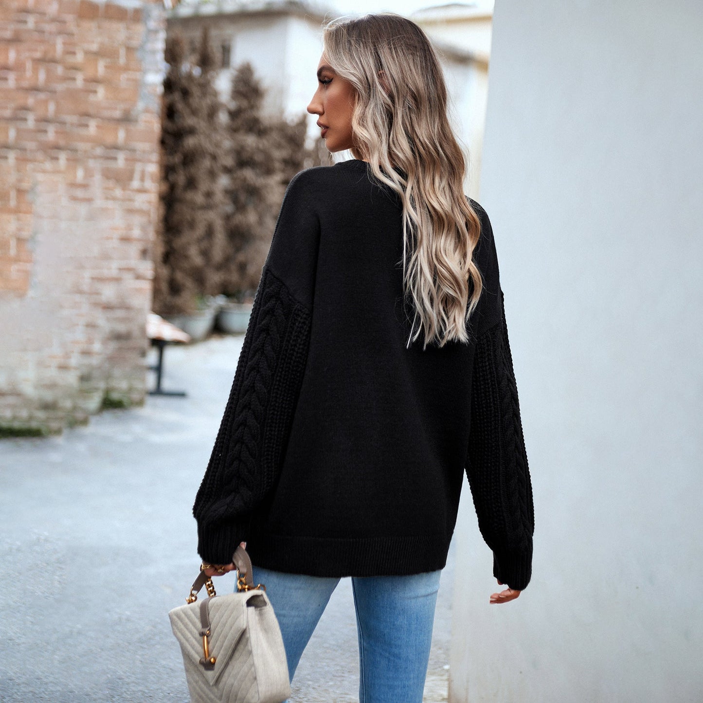 Crewneck Sweater Female New Autumn And Winter Women's Long-Sleeved Sweater Top