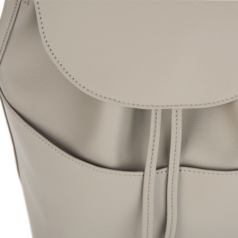 Vegan round-top drawstring backpack