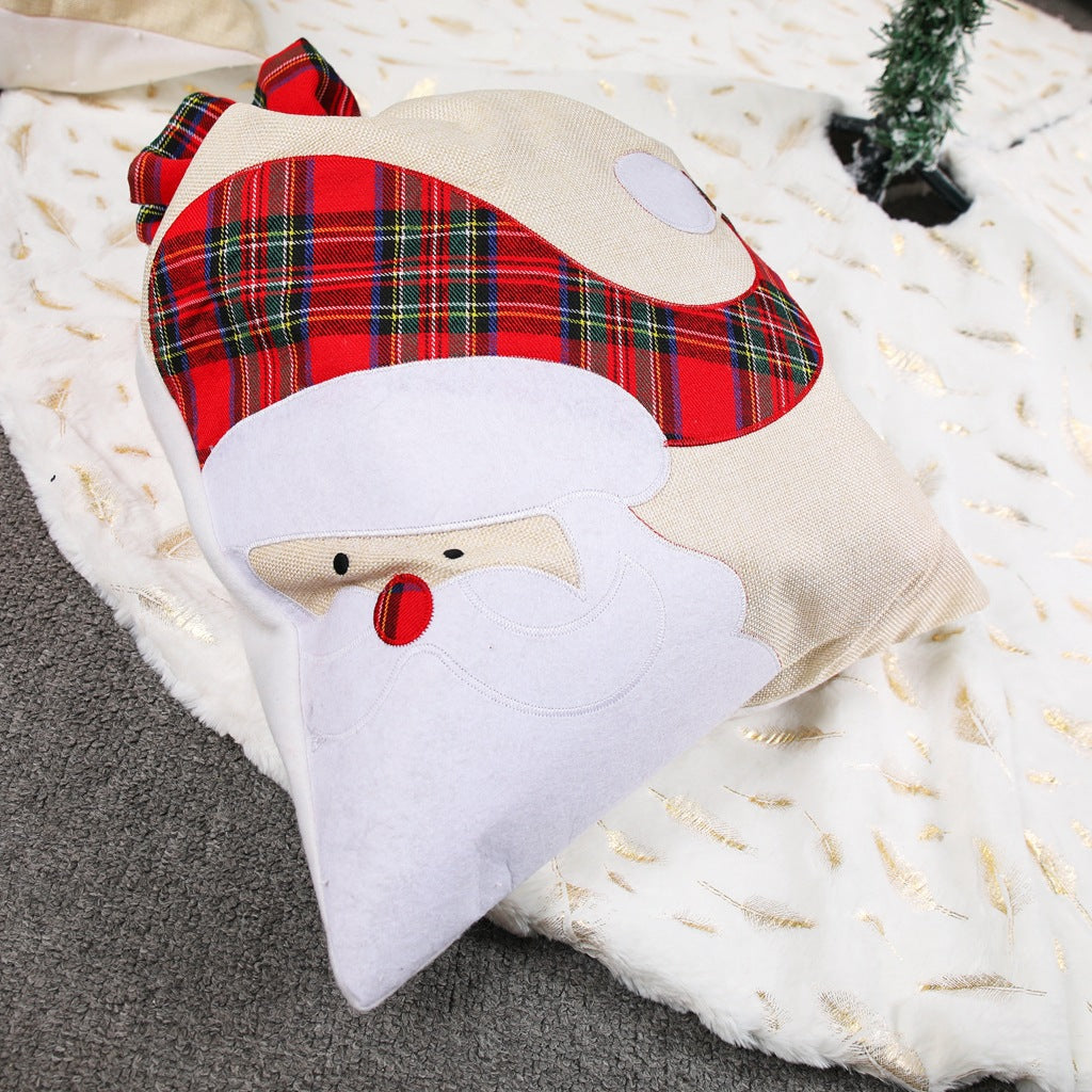 New Linen Old Elk Christmas Gift Bag Tote Christmas Gift Bag Drawstring Bundle Pocket Decoration