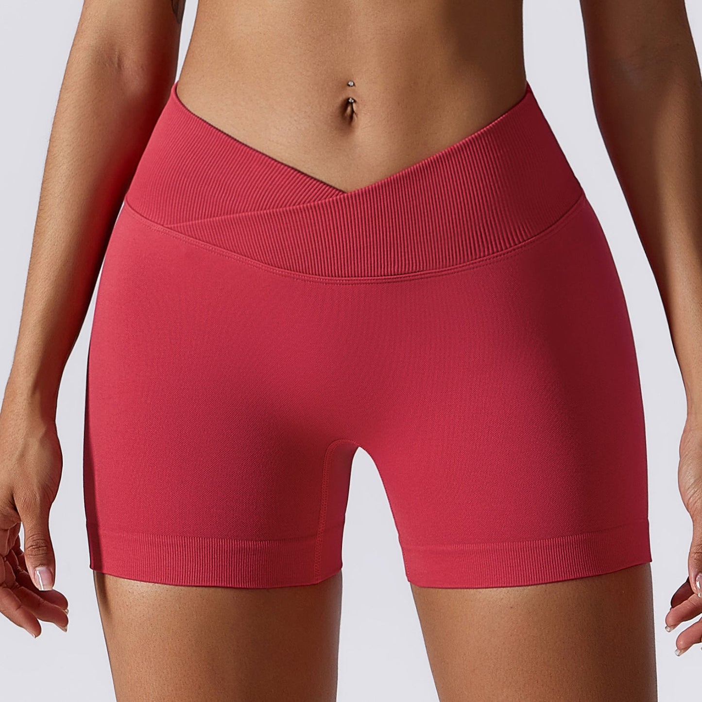 Peach Hip Lift Yoga Shorts Stretch High-Waisted Running Fitness Shorts Tight Seamless Sports Shorts For Women