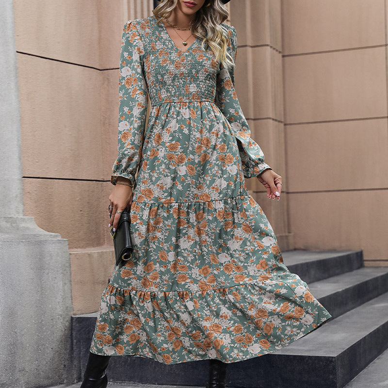 Autumn and Winter New Women's Dress Long Skirt Temperament