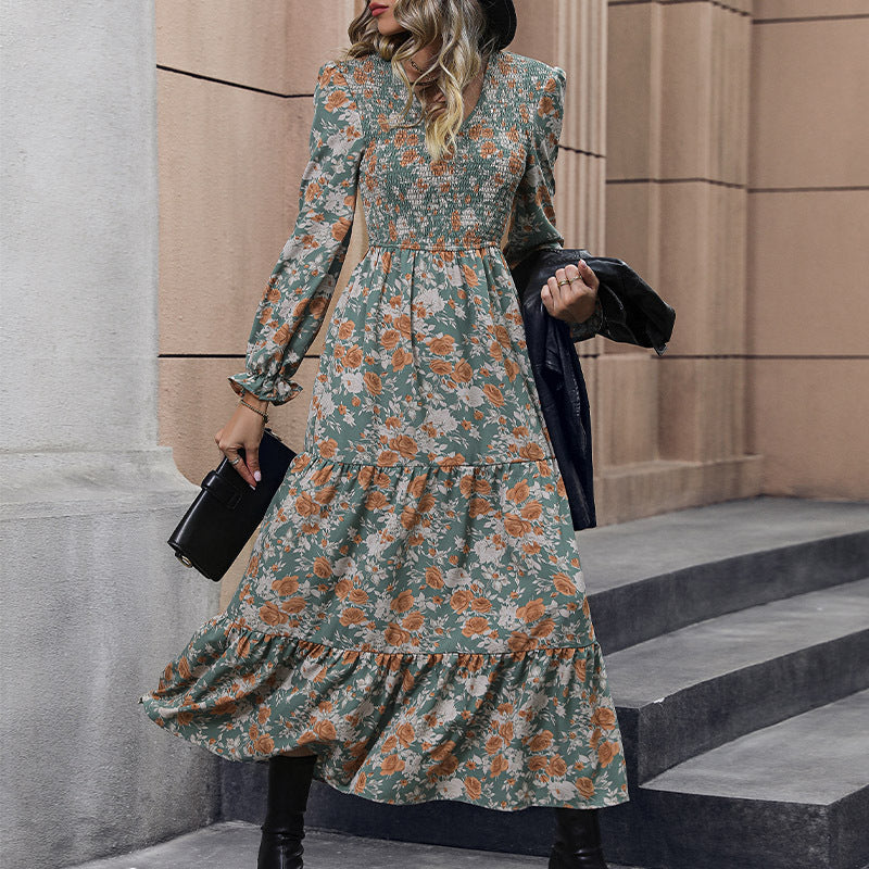 Autumn and Winter New Women's Dress Long Skirt Temperament