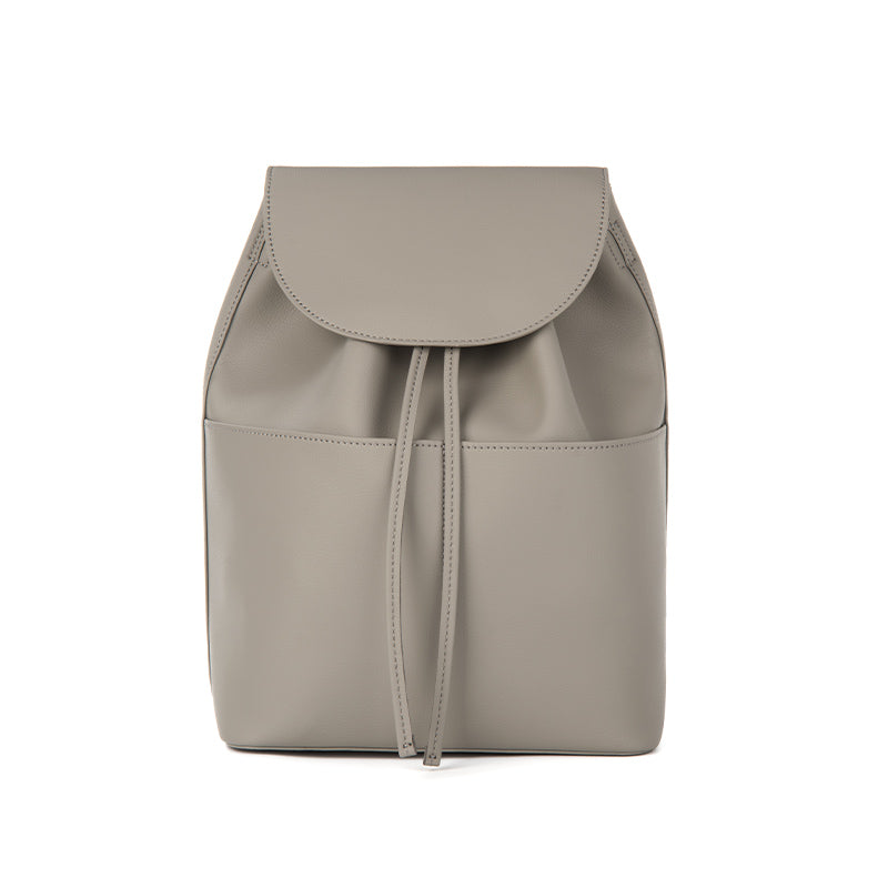 Vegan round-top drawstring backpack