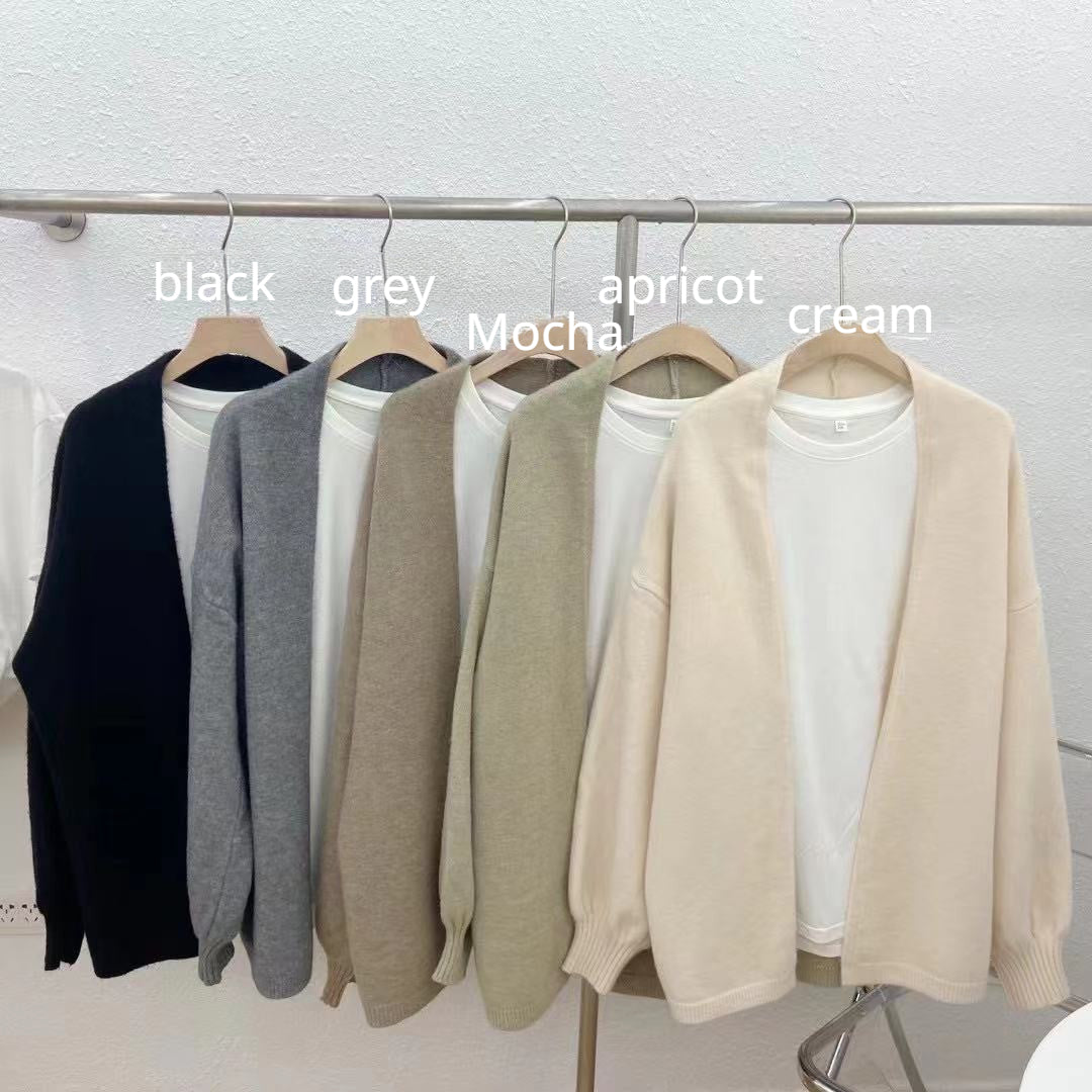 Lazy Wind Soft Waxy Knitted Coat Autumn And Winter New Outside With Gentle Mid-Length Women's Sweater