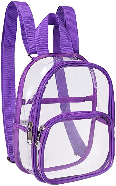 Mini Transparent Pvc Backpack Sundries Men'S And Women's Outdoor Fitness Sports Backpack Portable Travel Handbag