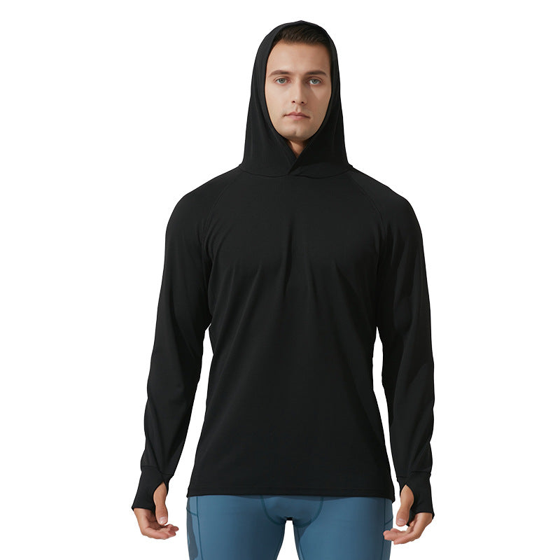 Outdoor Leisure Sports Top Men's New Fall Thumb Hole Loose Hoodie Coat Running Fitness Hoodie