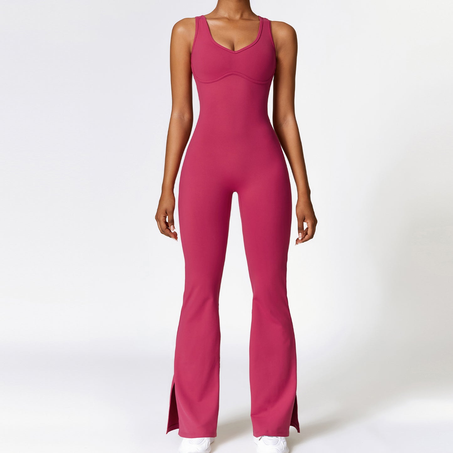 Naked Feeling Tight Yoga Jumpsuit Female Leisure Trumpet Dance Fitness Jumpsuit