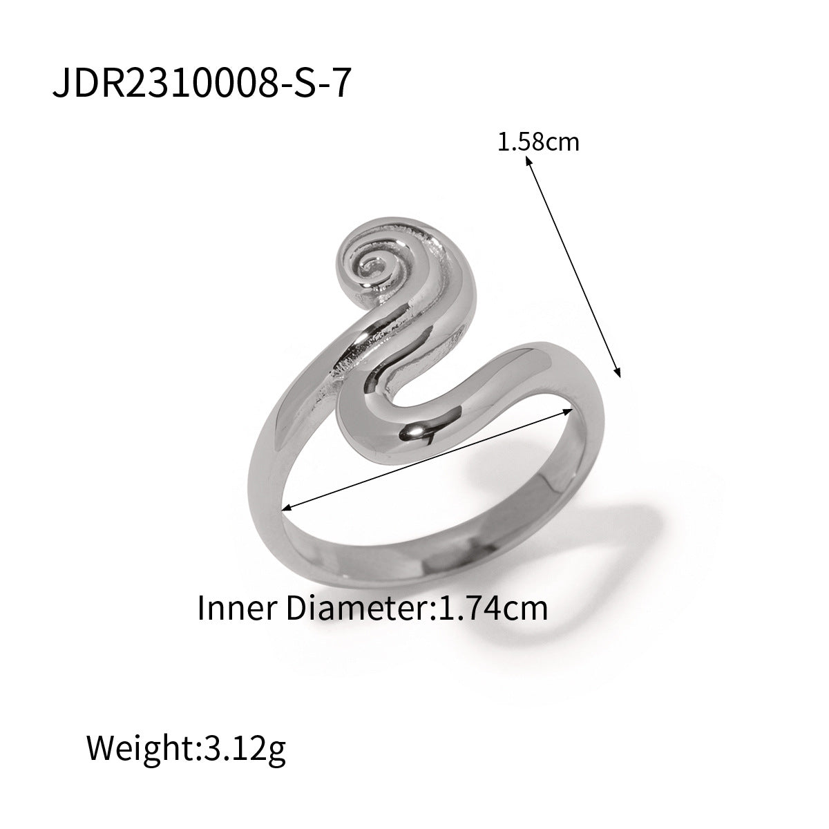 5pcs 18K Gold Stainless Steel Inlaid With Colored Diamond-Shaped Open Ring Jewelry