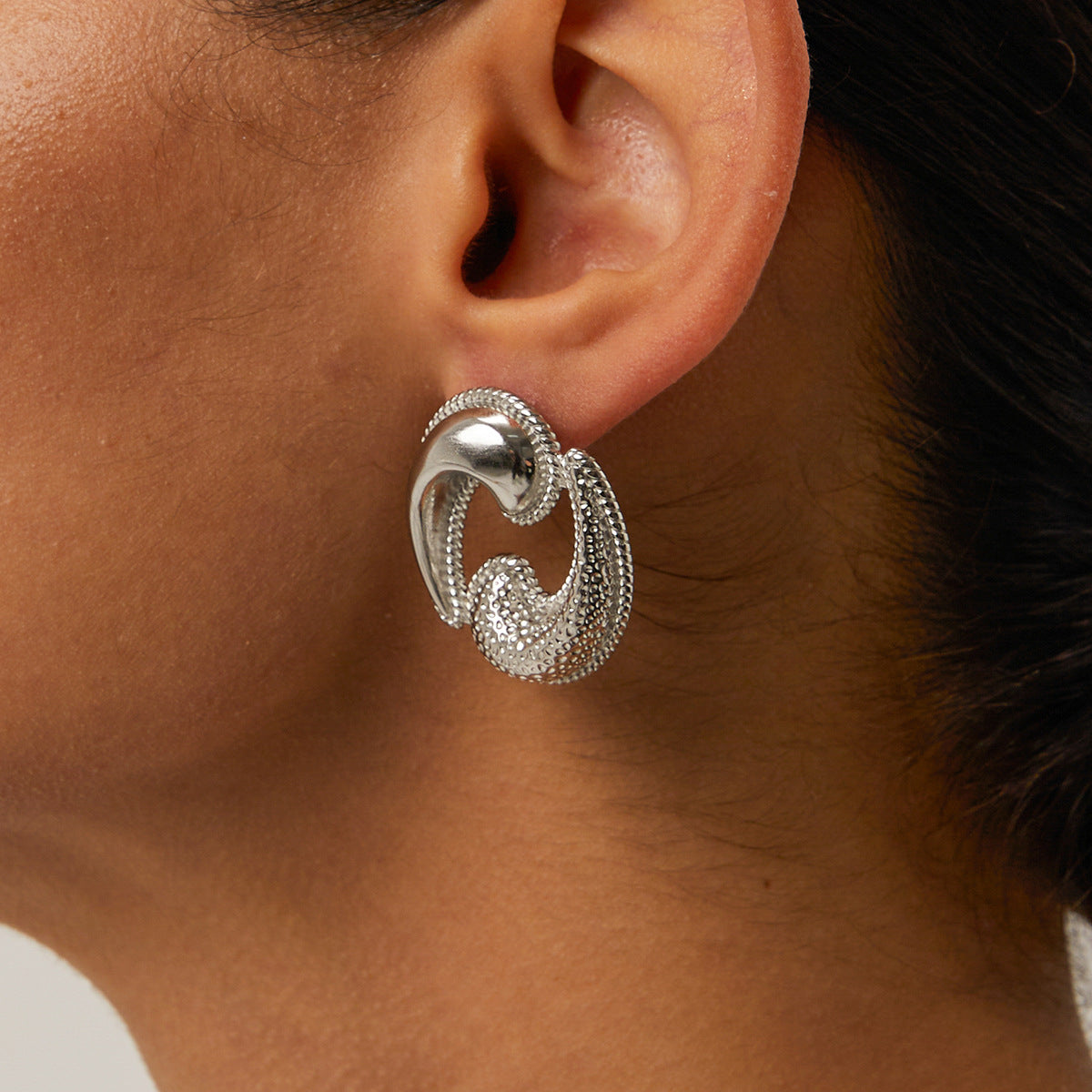 5pcs 18K Gold Stainless Steel Stainless Steel Drop Twin Earrings Earrings Stainless Steel Jewelry