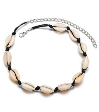 5 pcs Fashion Accessories Hawaiian Stylish Casual Collar Woven Shell Short Collarbone Necklace