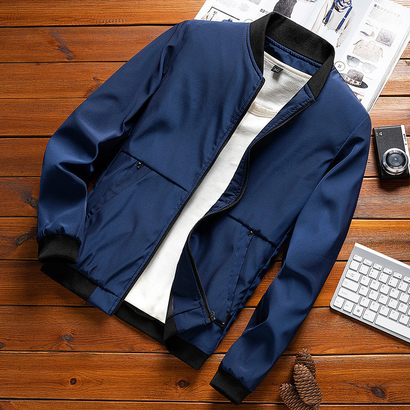 Men's Jacket Spring And Autumn New Version Of Baseball Clothes On The Clothes Plus Fleece Jacket Men's Cargo Coat
