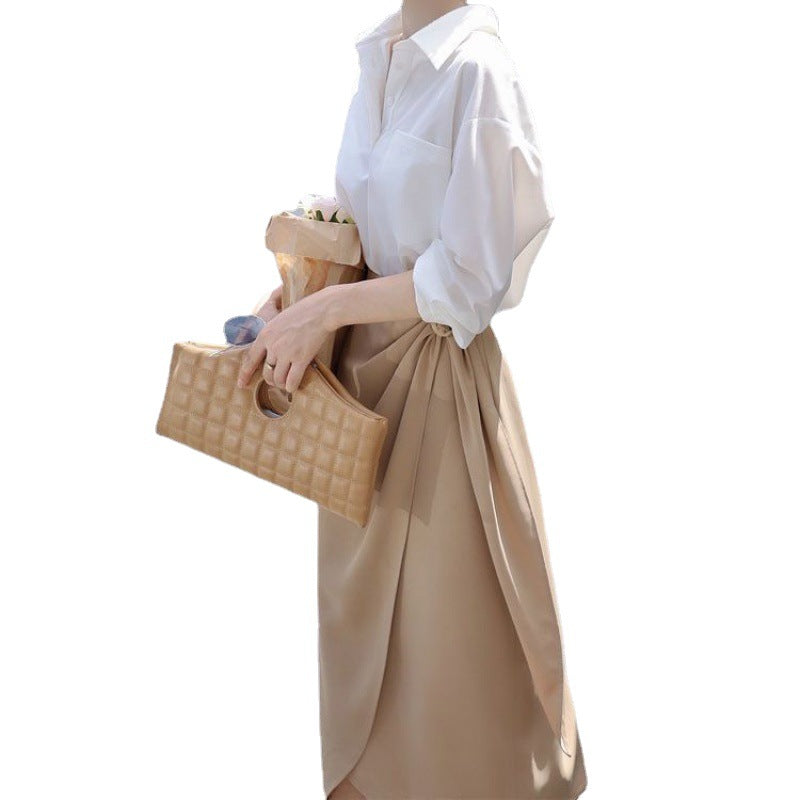New Fashion Sense Of Shirt Skirt Set Female Meat Mask Thin Set