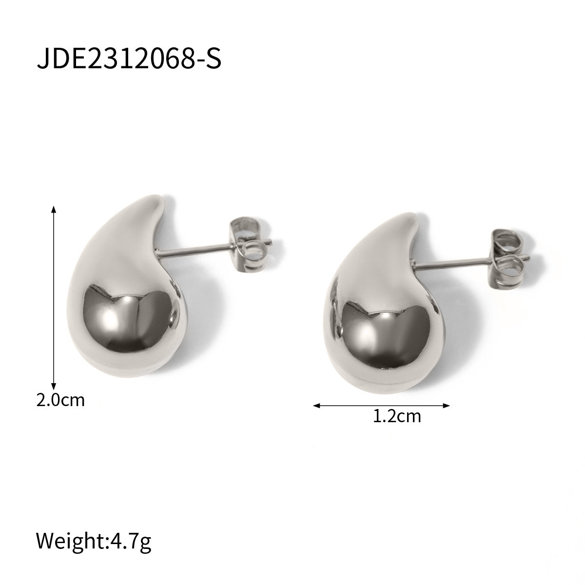 5pcs Titanium Steel 18K Gold Stainless Steel Drop Earrings New Stylish Earrings Of The Year