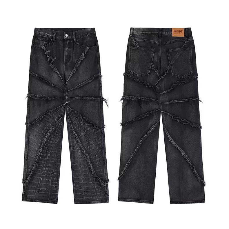 Vintage Vandal Cobweb Jeans With Furred Edge Fried Street Slacks