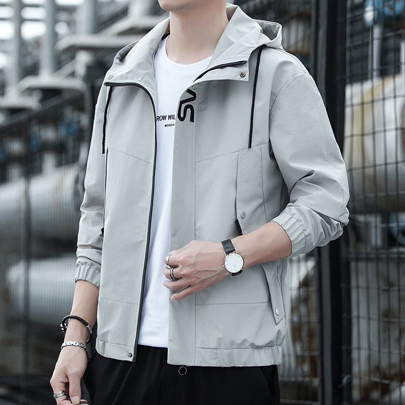 Men's Coat Spring And Autumn Casual Winter Coat Top Spring New Tooling Clothes Stand Collar Jacket