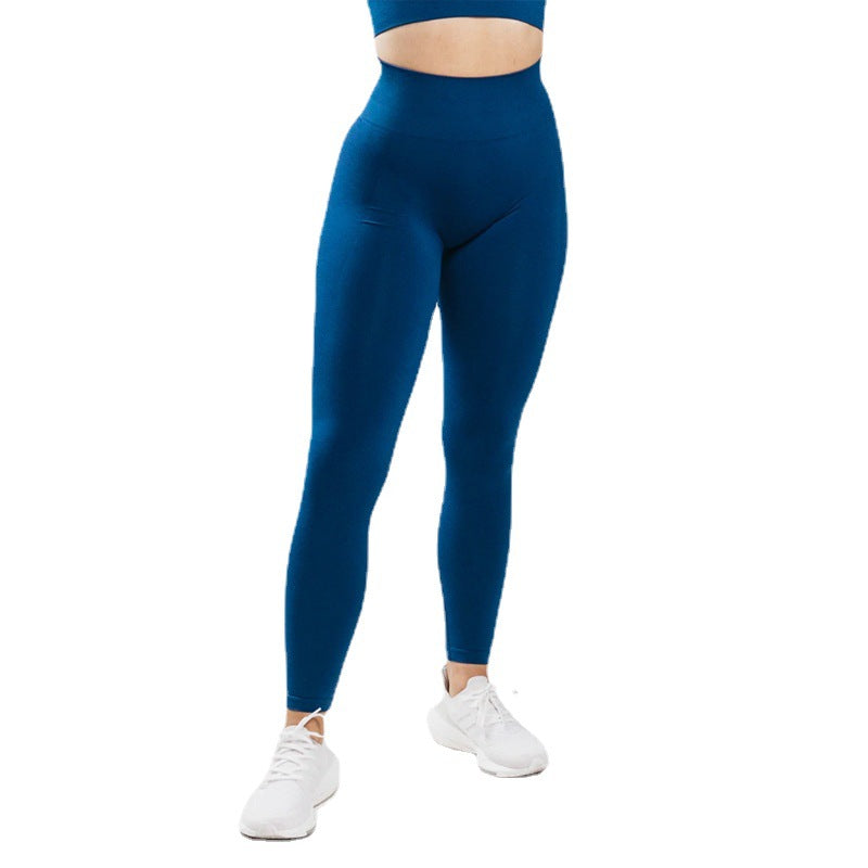 New Tight Height Waist Sports Pants Women's Hip Lift Fitness Pants Sports Peach Hip Naked Feeling Yoga Pants Women