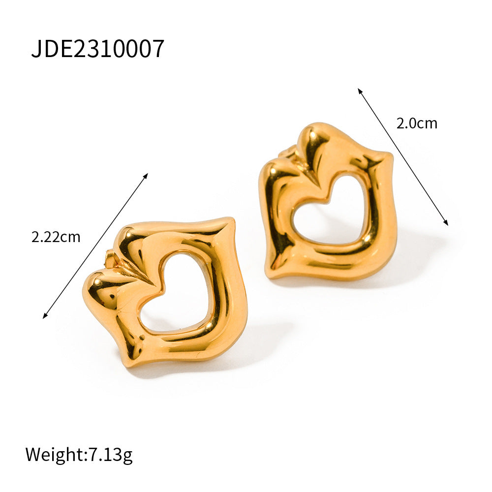 5pcs New 18K Gold Stainless Steel Lip Stud Stainless Steel Jewelry Fashion Personality Ladies