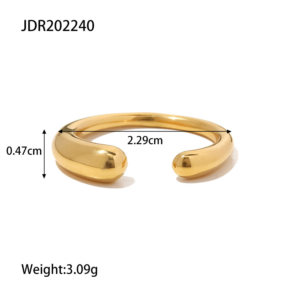 5pcs No Irregular Geometric Lines Ring Female Personality Hip Hop Opening Adjustable Index Finger Ring Couple Ring