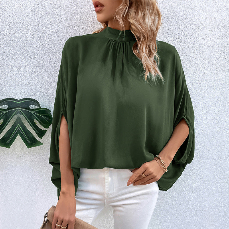 New Summer New Fashion Women's Temperament Solid Color Shirt Women