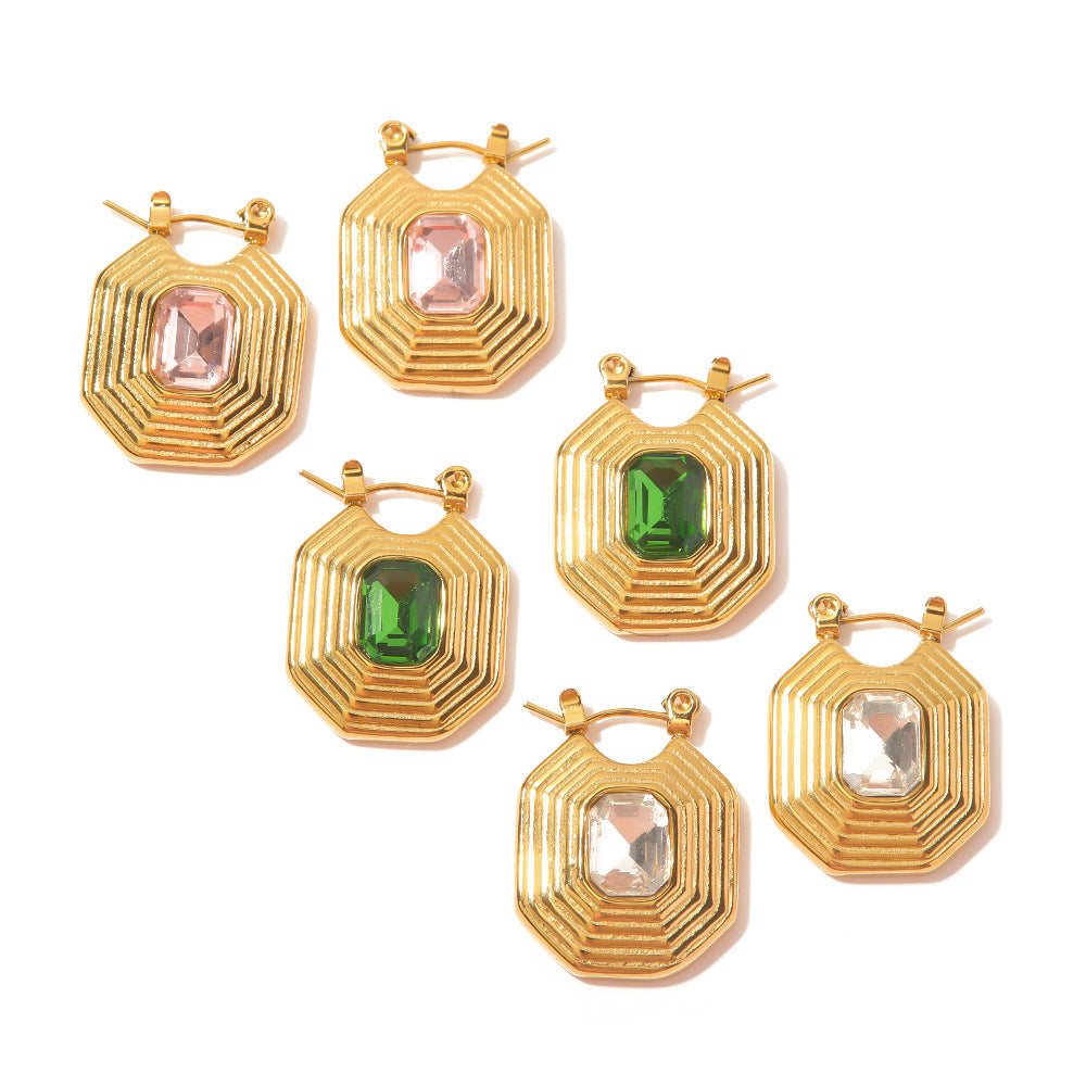 5pcs Luv Aj Mosquito Coil Earrings Female Retro Style Niche Design High-Grade Lightweight Luxury Earrings Stainless Steel Earrings