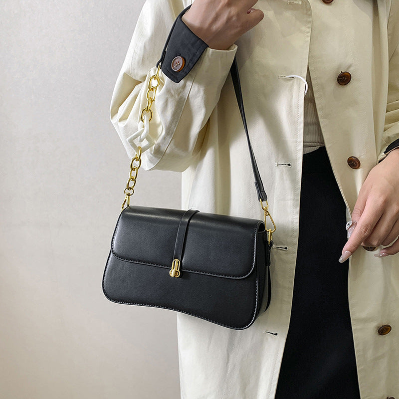 Niche Light Luxury Saddle Bag Female New Fashion All-Matching Female Bag Senior Single Shoulder Armpit Crossbody Bag