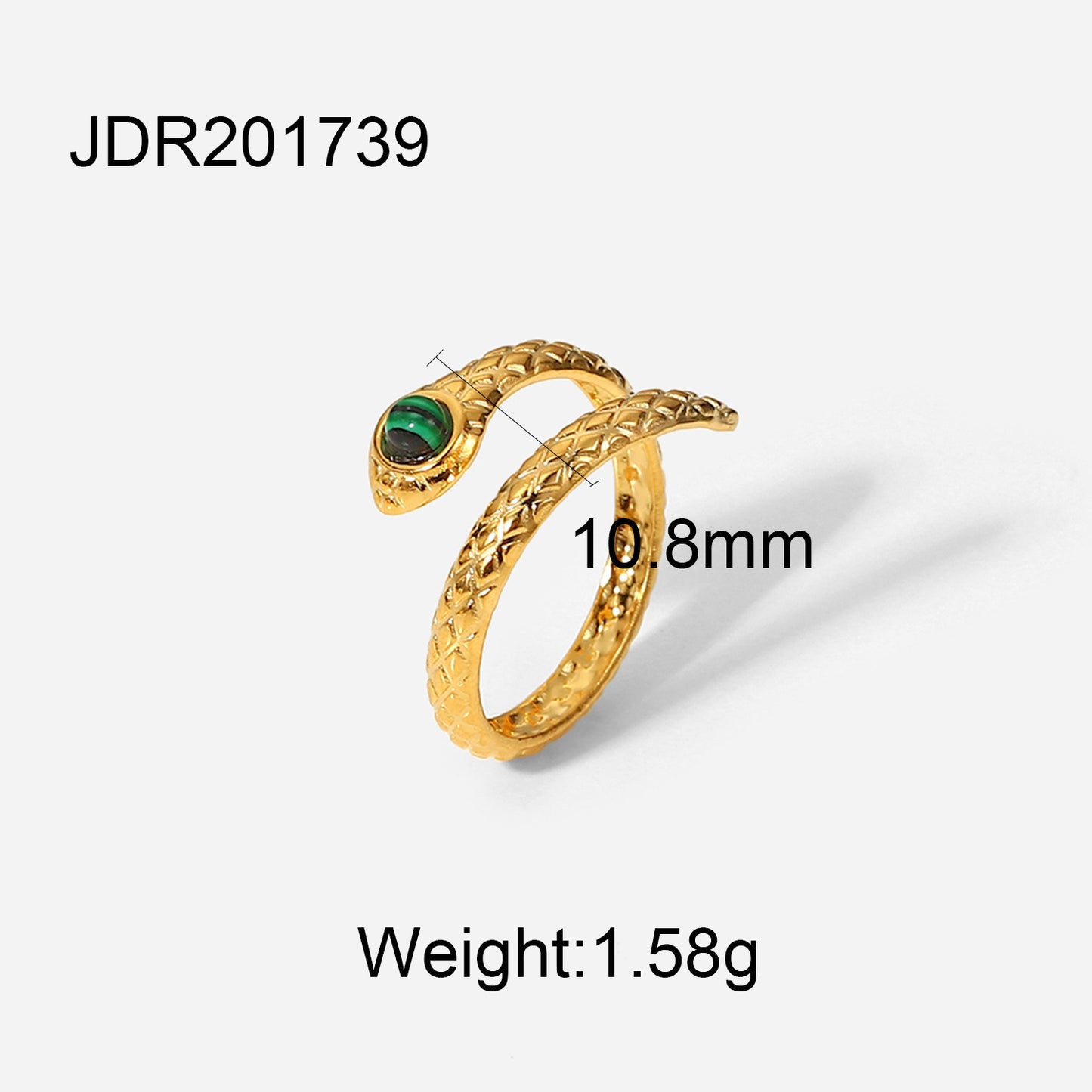 5pcs High Quality Vintage Style Titanium Steel Open Ring Encrusted With Diamond Serpentine Femininity Advanced Sense Of All-Match Ring Ring