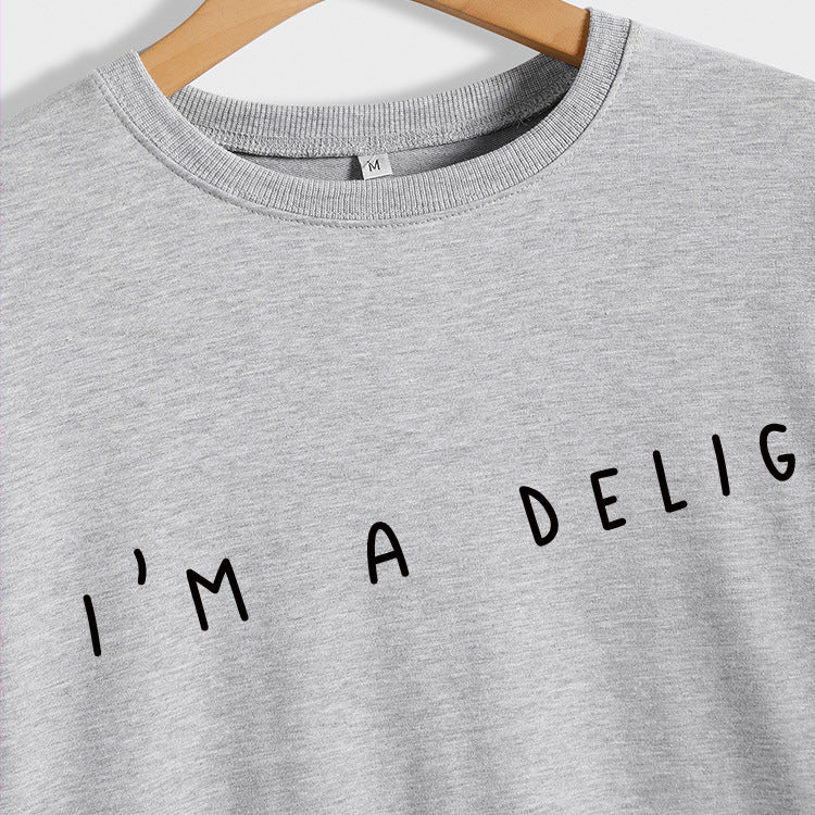 I'm A Delight Crewneck Long Sleeve Hoodie