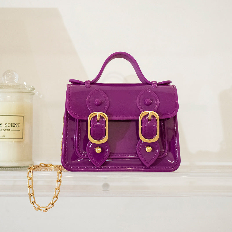 Summer New Jelly Bag Mini Cambridge Bag Pvc Chain Bag Women's Shoulder Bag Children'S Crossbody Bag