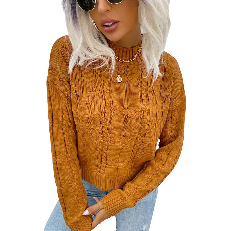 Autumn Winter Casual Blouse Solid Color Twist Long Sleeve Sweater For Women To Wear