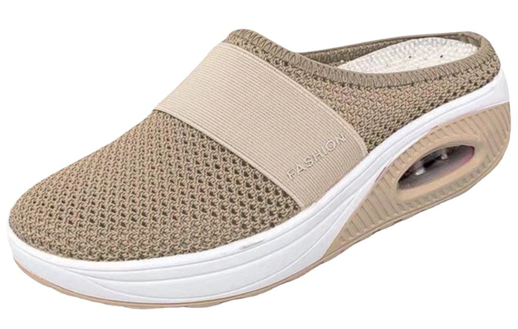 Summer New Trade Large Size Lazy Man A Slip-On Slippers Female Wedged Slippers