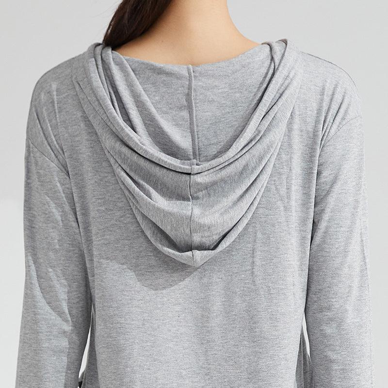 Quick Dry Yoga Fitness Sports Hoodie T-Shirt Body Clothing Thin Yoga Top Long Sleeve Yoga Wear Fitness Wear
