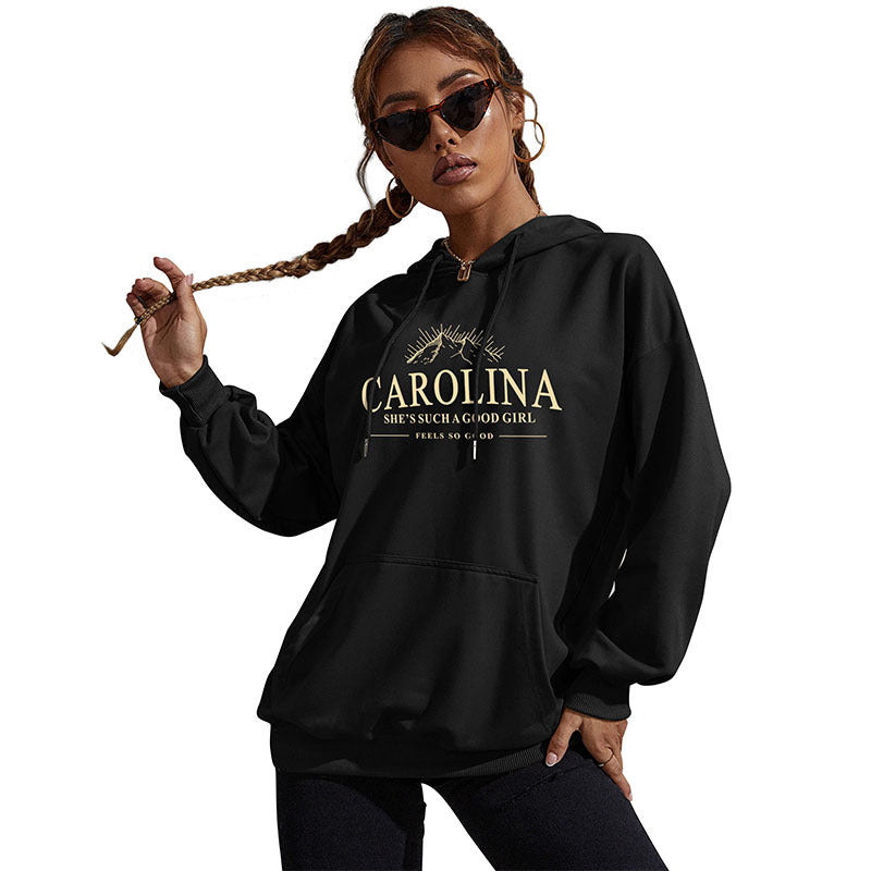 Fashion Autumn And Winter Leisure Sports Hoodie Southeast Asia Women's Letter Printed Hoodie