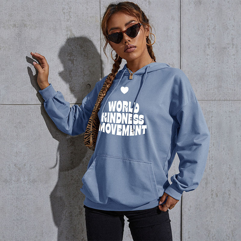 New Autumn And Winter Fashion Leisure Sports Hoodie Southeast Asia Women's Letter Printed Hoodie
