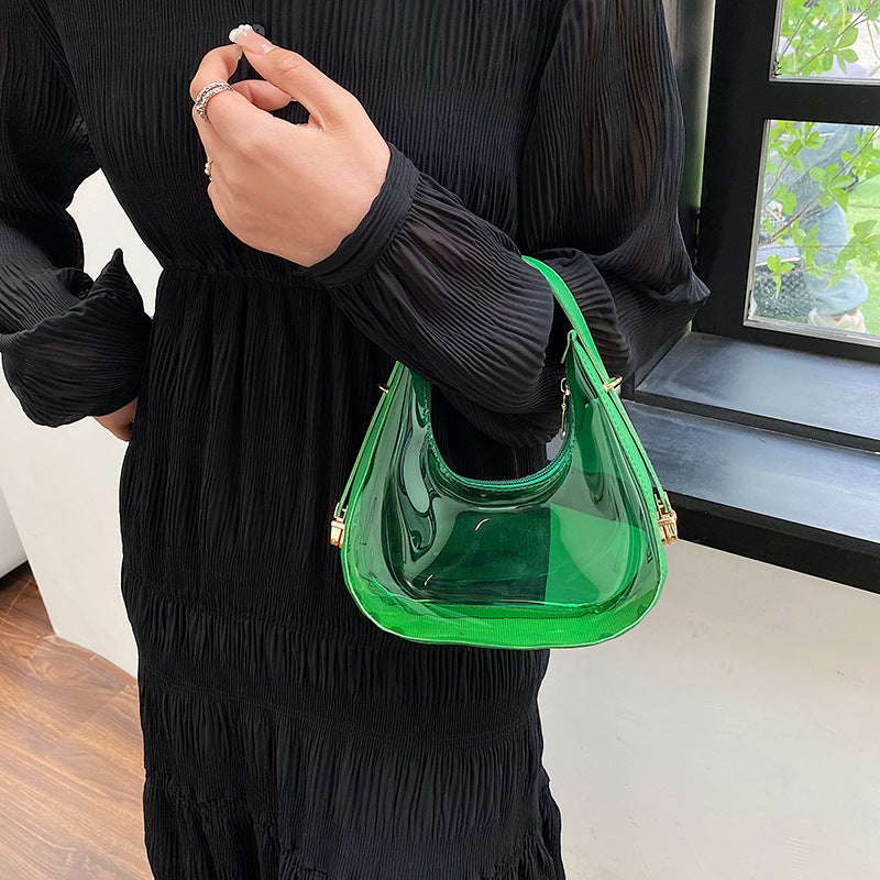 Pvc Transparent Small Bag Female Fashion Summer  Niche Shoulder Bag New Cool Jelly Bag