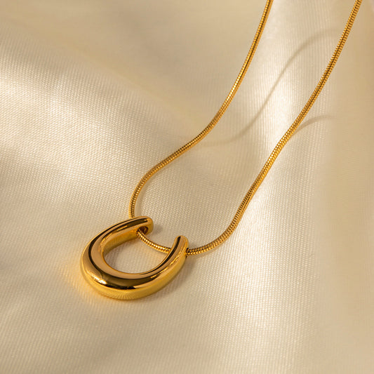 5pcs Stainless Steel Necklace 18K Gold Titanium Steel Pendant Necklace Women's Everything Necklace Accessories