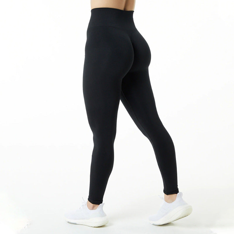 New Tight Height Waist Sports Pants Women's Hip Lift Fitness Pants Sports Peach Hip Naked Feeling Yoga Pants Women