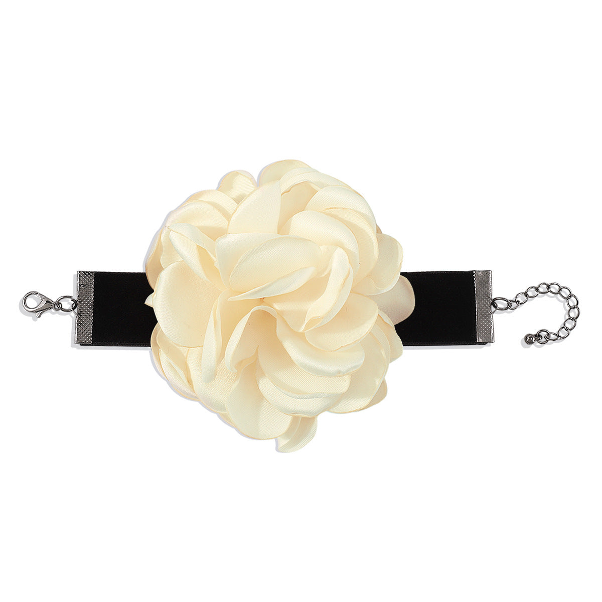 Fashion Geometric Choker Bracelet Elegant Romantic Temperament Rose Flocking Cloth Necklace Bracelet