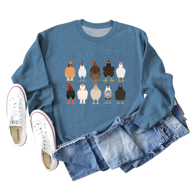 Chicken Print Thanksgiving Fashion Long Sleeve Ebay Plus Size Hoodie