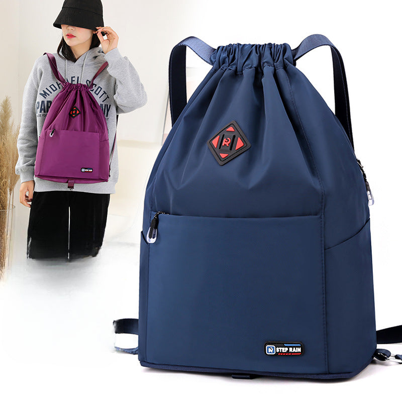 Bag Women's Winter New Korean Version Of Women's Backpack Fashion Simple Anti-Theft Travel Backpack Drawstring Pocket
