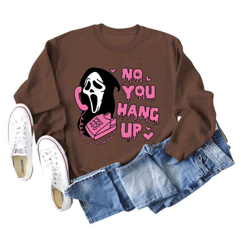 No You Hang Up Women's Round Neck Autumn/Winter Casual Long-Sleeved Ebay Fashion Hoodie