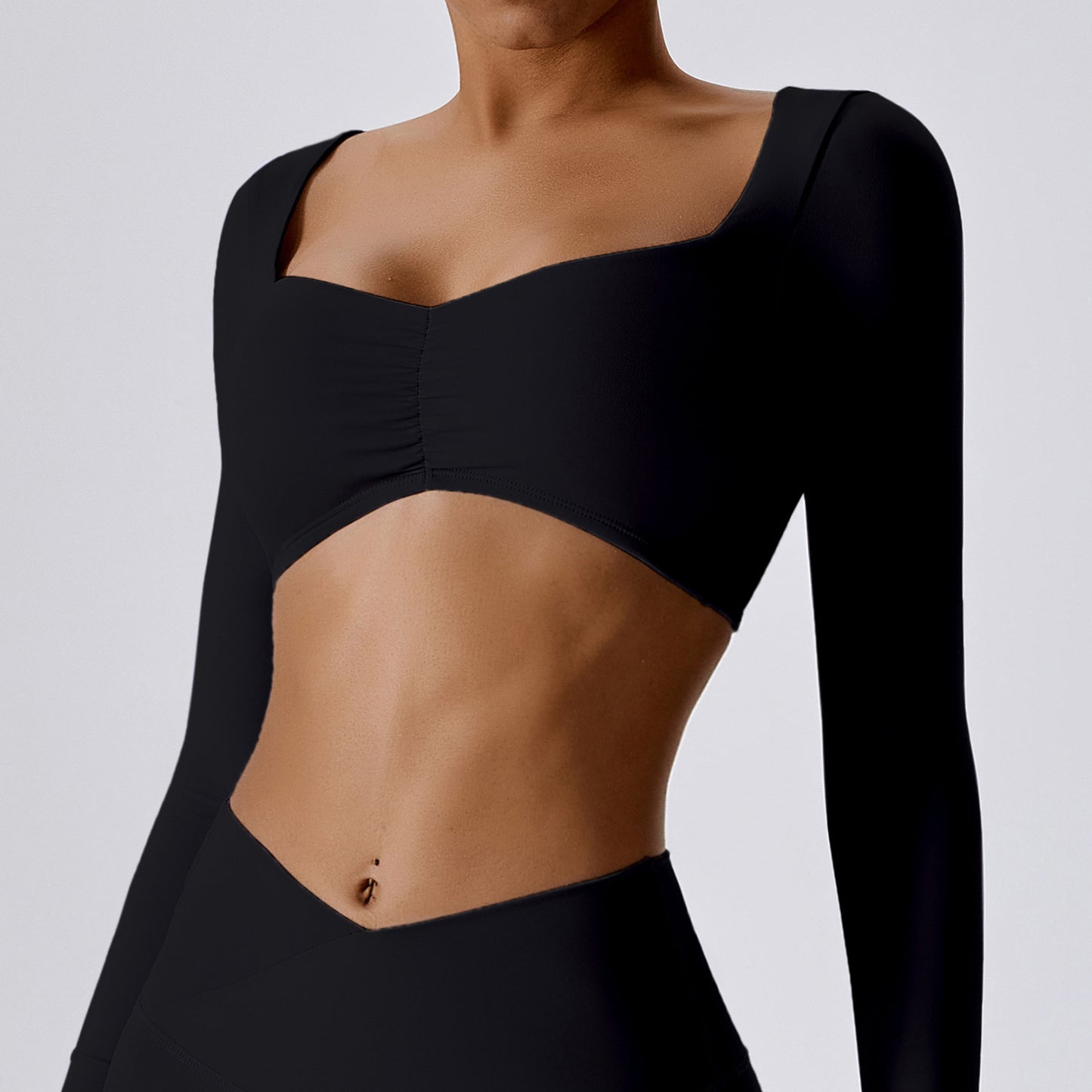Spring Tight Long Sleeve Yoga Dress Smock Outdoor Sports T-Shirt Running Nude Fitness Wear Women's Top