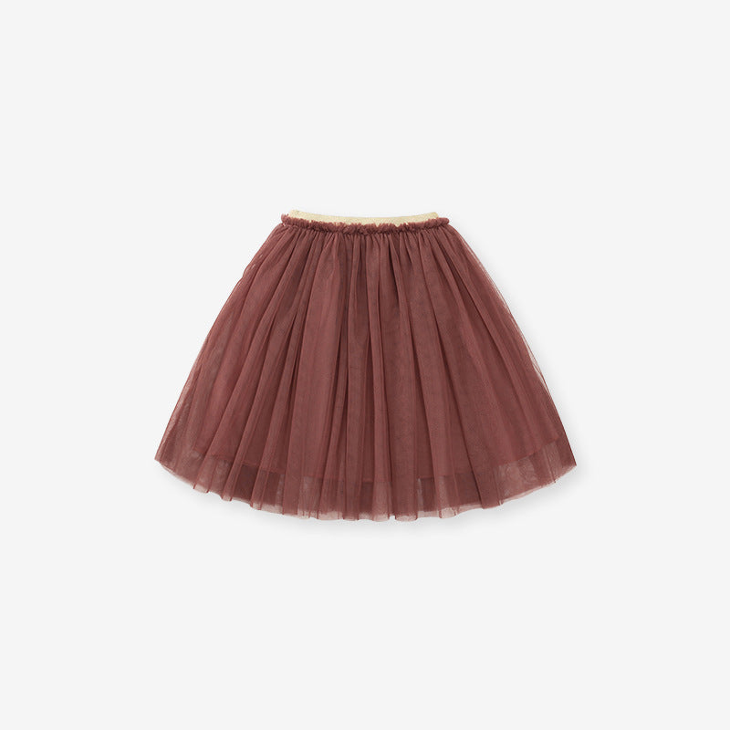 Girls Net Gauze Dress Fall New Girls Skirt Cute Sweet Children's Dress