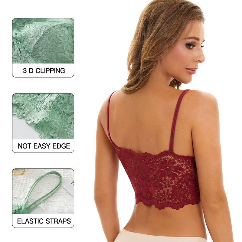 Plus-Size Slip-Proof Lace Topless Top For Women